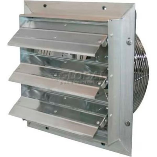 J&D Manufacturing 16in ES Shutter Fan W/ 10' Power Cord, 1/10 HP, Single Phase, J & D Mfg, Mfr#: VES161C